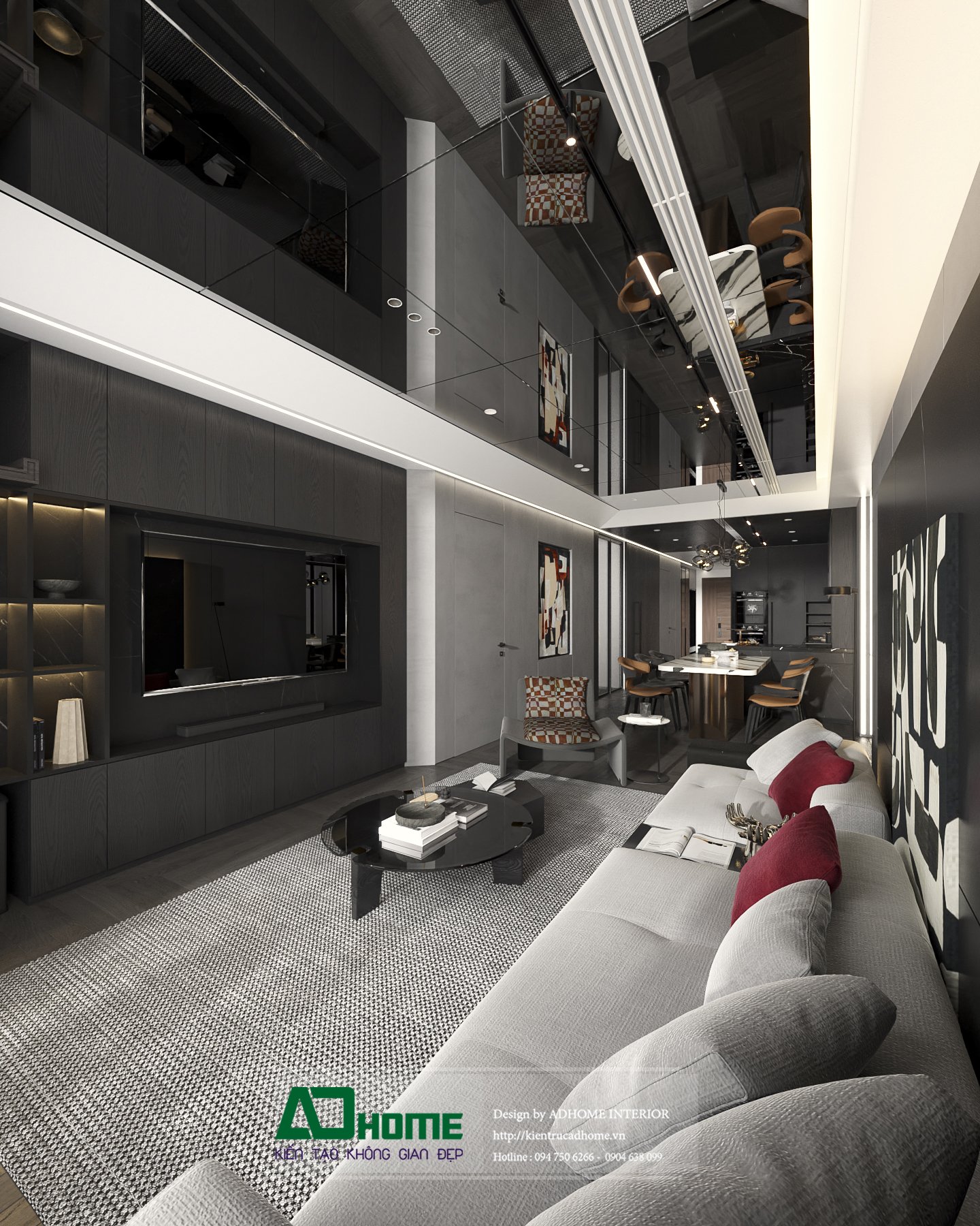 Không gian bên trong căn biệt thự liền kề tại KĐT Lạc Ngàn - Phú Thọ